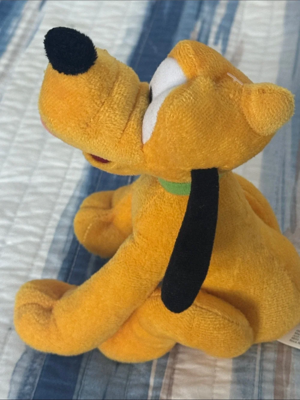 Pluto Plush Dog Toy with Green Collar - Soft Toy